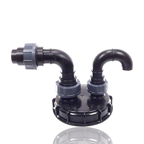 IBC-Schraubkappe DN 150 mit Be- / Entl&uuml;ftungs- und Bef&uuml;llanschluss