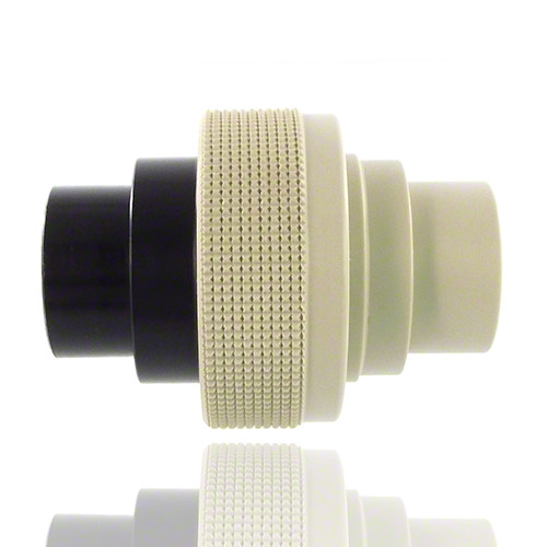 Verschraubung aus PP, au&szlig;en ger&auml;ndelt