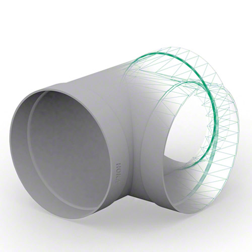 PP T-St&uuml;ck mit Muffen,&nbsp; Abgang 90&deg;