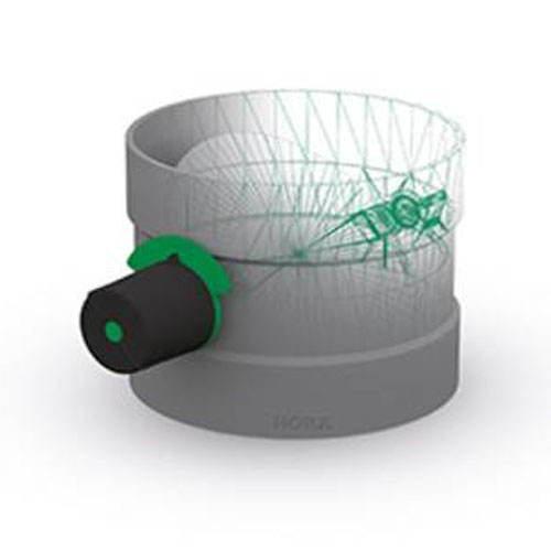 PP-el-s Drosselklappe mit Drehknopf und 15&deg; Raster, beidseitig Muffe, elektrisch leitf&auml;hig