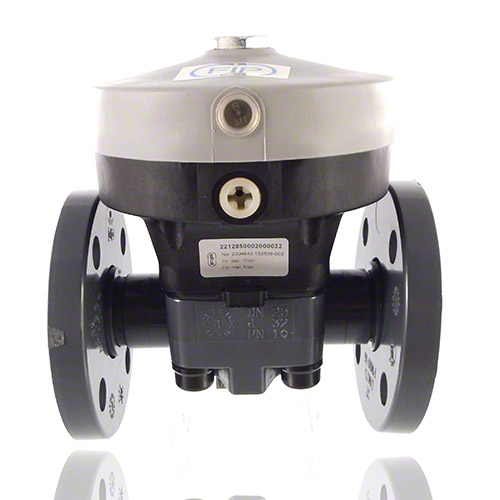 PVC U 2/2-Wege-Membranventil, Ausf&uuml;hrung Flansch, NO, EPDM