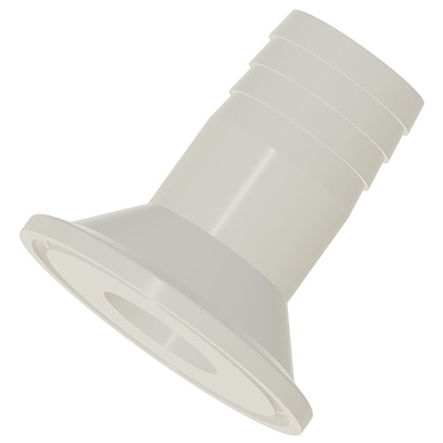 PP-natur ISO Clamp mit Anschlu&szlig; Schlaucht&uuml;lle