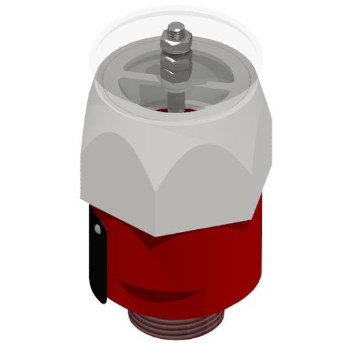 Entl&uuml;ftungsventil mit Haube aus Edelstahl 1.4571, federbelastet