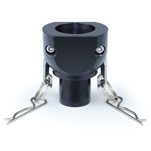 PE-el Camlock-Mutterteil mit Stutzen, EPDM Dichtung, elektrisch leitf&auml;hig